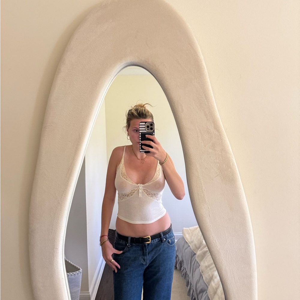 Elegant Cream Lace Top